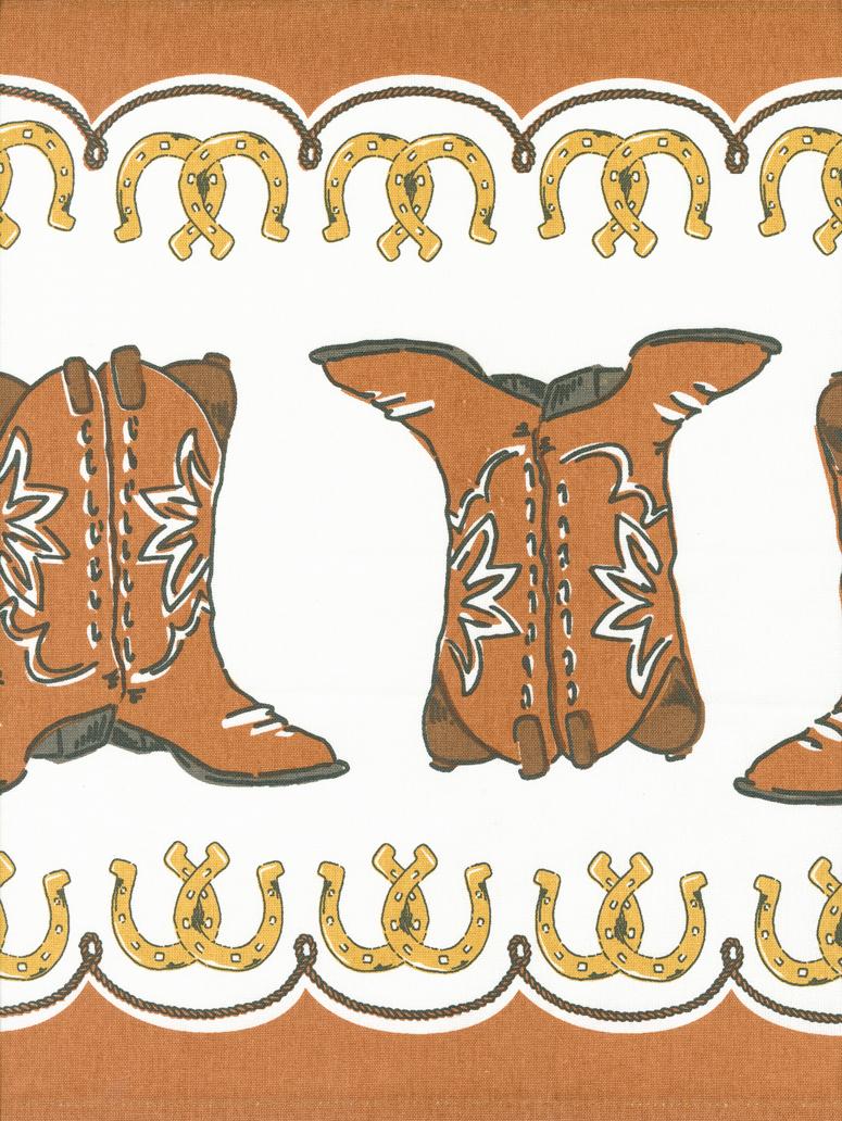 16" Classic Retro Cowboy Boots 920 300 Moda Toweling#1
