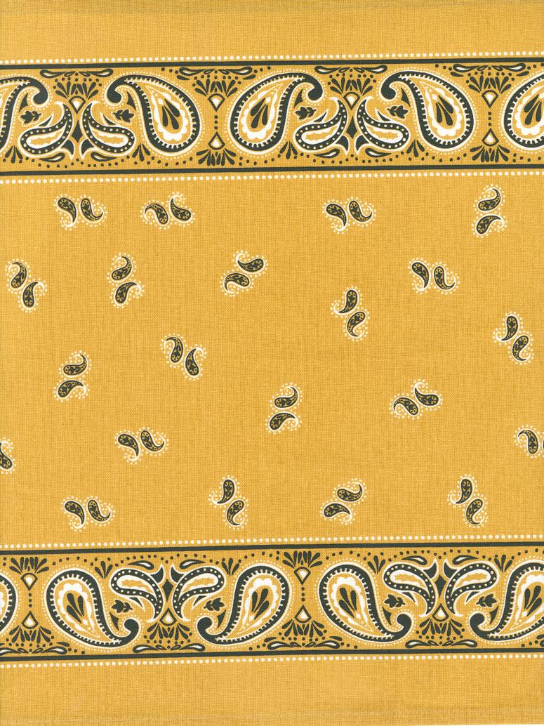 16" Classic Retro Gold Bandana Toweling