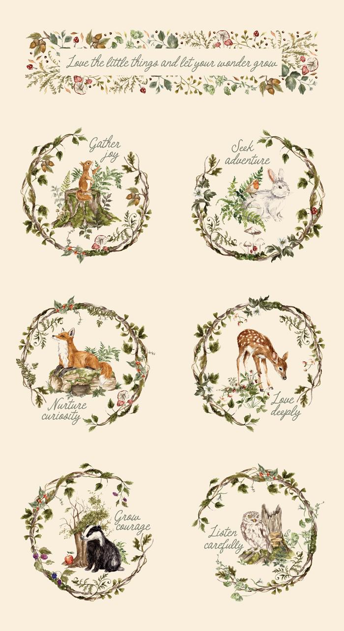 Fable and Fern Panel Eggshell Animals