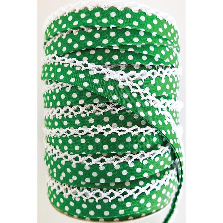 Crochet Edge DF Bias Dots Kelly 71486 88 Vintagedoor#27