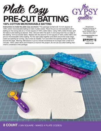 Plate Cozy Pre Cut Batting 8ct