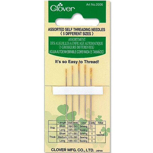 Clover Self / Easy Threading Needles 5ct