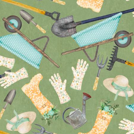 Green Garden Tools