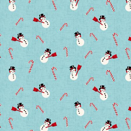 Blue Tossed Small Snowmen