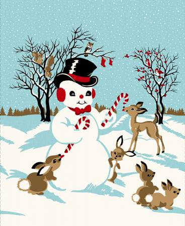 Multi Snowman and Friends Panel