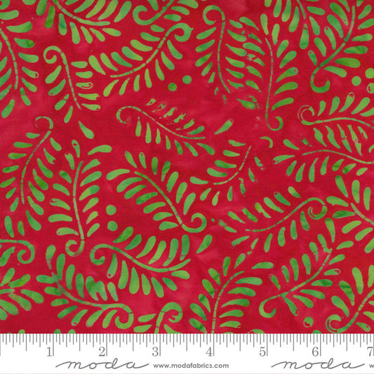 Felicity Batiks Red Pine Leaves