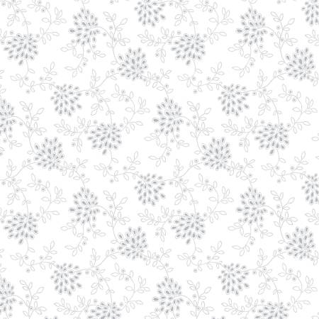 White on White Teardrop Floral