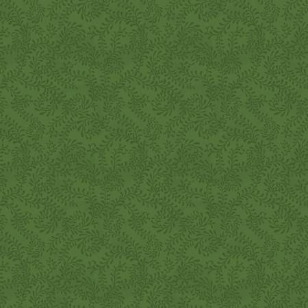 Forest Green Swirling Leaves