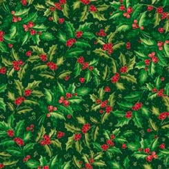 Poinsettia Symphony - Holly and Berries -Forrest