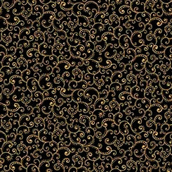 Poinsettia Symphony - Scroll Black