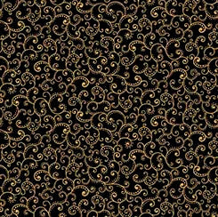 Poinsettia Symphony - Scroll Black