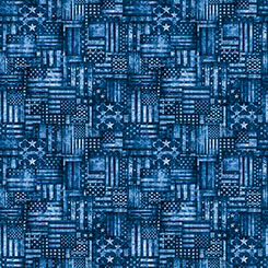 AMERICAN COUNTRY - FLAG PATCHWORK BLUE