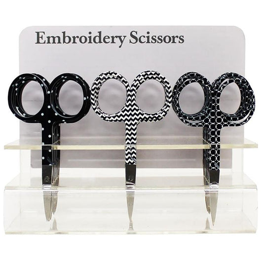 Emb Scissor 3.75" Black & White 6340 11 Allary#18