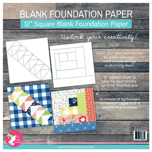 12" Blank Foundation Paper