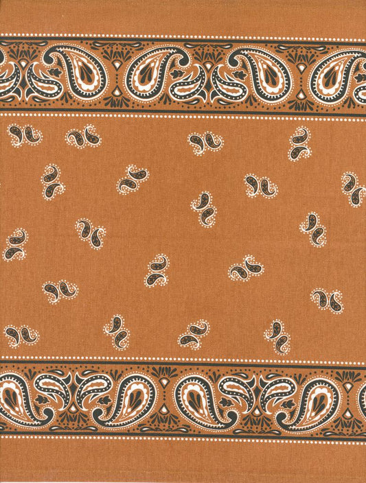 16" Classic Retro Rust Bandana 920 304 Moda Toweling#1