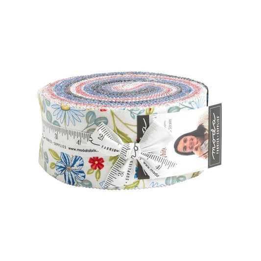 Red White Bloom Jelly RollÂ® 56110JR Moda Precuts#1