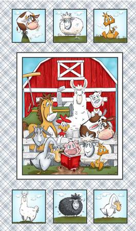 Light Gray 24-Inch Panel Farmyard Tails