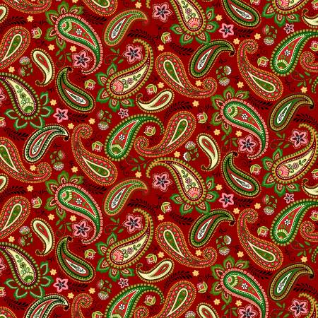 Red Multi Paisley