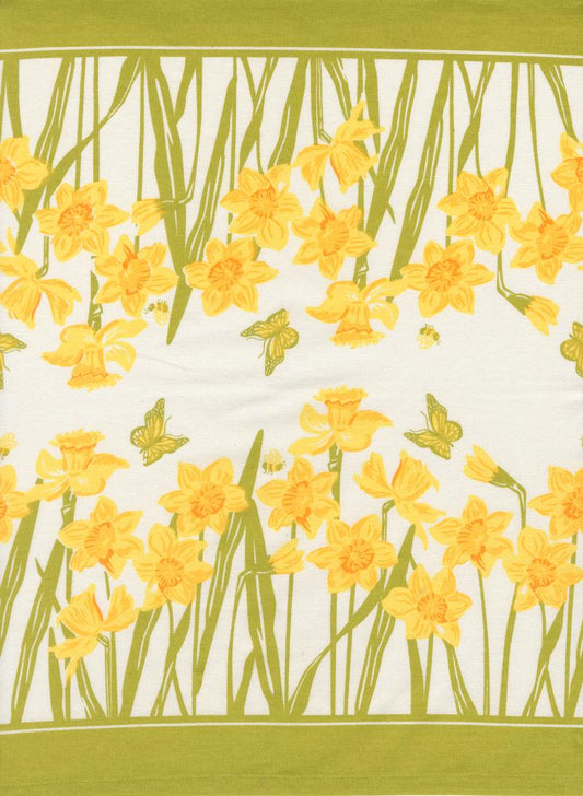 16" Classic Retro Floral Daffodil Toweling