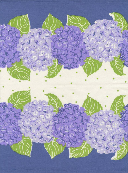 16" Classic Retro Floral Hydranga Toweling
