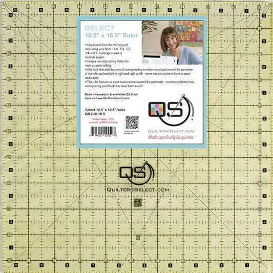 Non Slip Ruler 10.5" x 10.5" Quilters Select