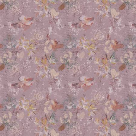 Lt Plum Spaced Abstract Floral