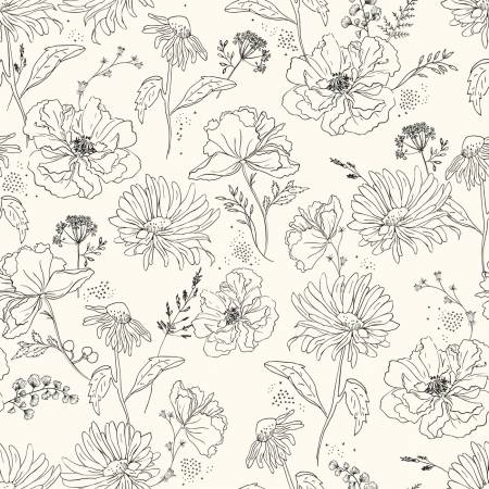 Honey Bee Wildflowers Parchment