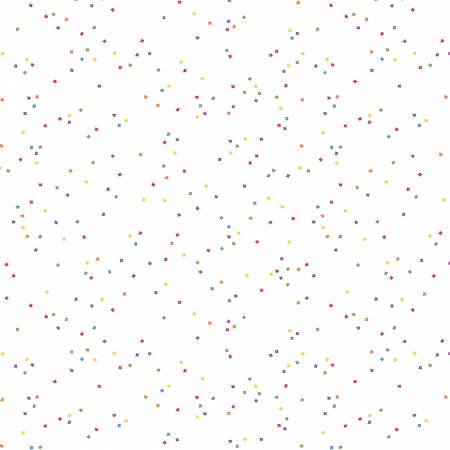 Blossoms On White In Color Rainbow