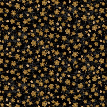 Black Tossed Gold Geranium