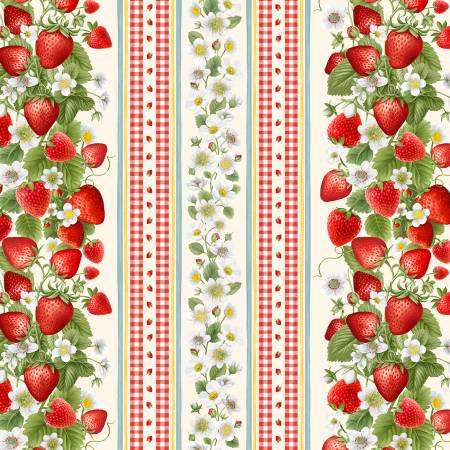 Cream Sweet Berry 11in Stripe