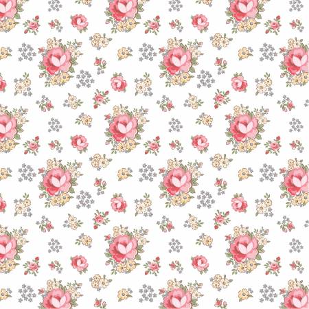 Dots & Posies Primrose White