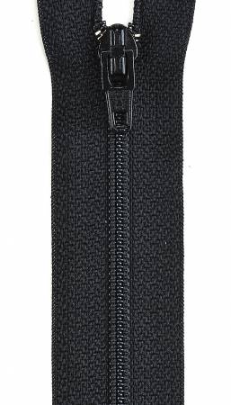 Lightweight Polyester Coil 1-Way Separating Zipper 10in Black