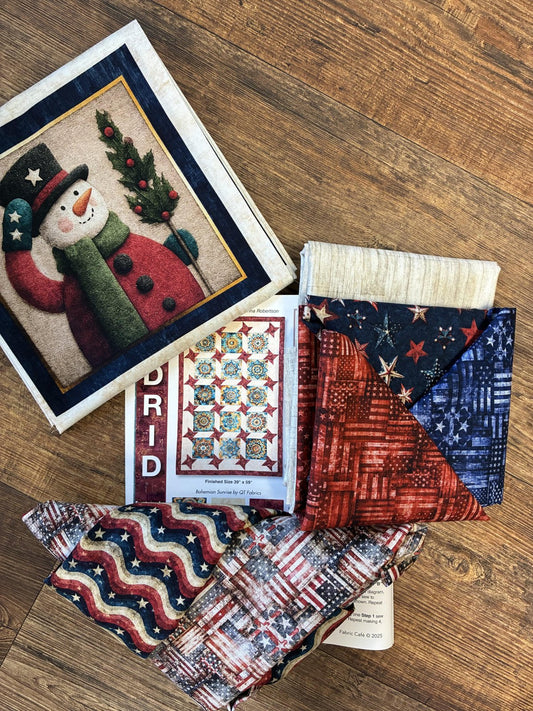 Patriotic Snowman Quilt Kit