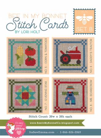 Bee in my Bonnet Stitch Cards - Set B