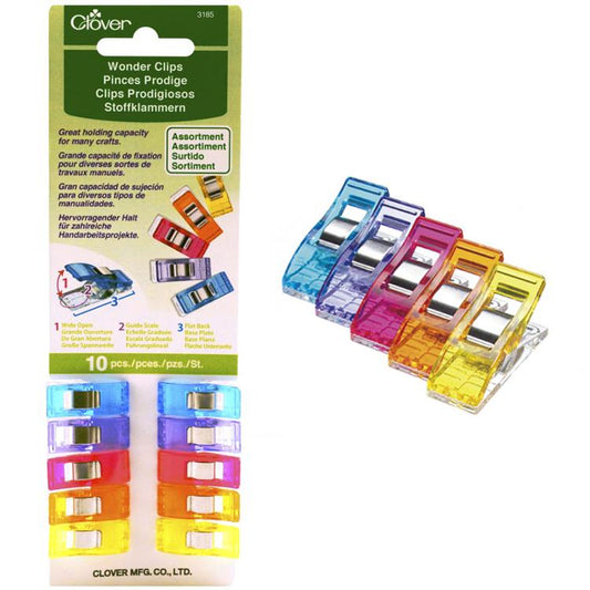 Wonder Clips Assorted 10ct 3185 Clover#3