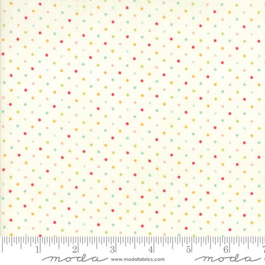 Essential Dots White Multi 8654 134 Moda Dots #1