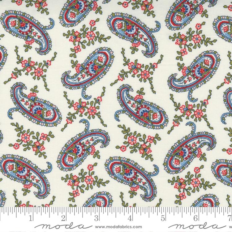 Belle Isle Cream Paisley