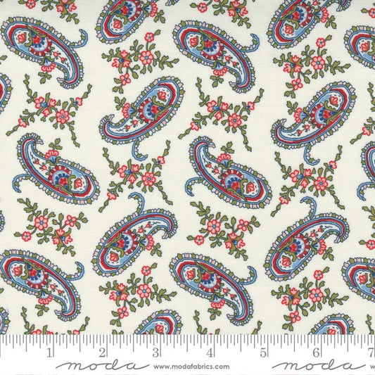 Belle Isle Cream Paisley
