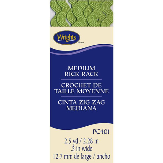 Medium Rick Rack Leaf Green 401 922 Wrights#3