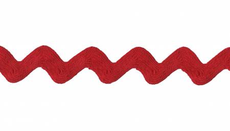 3/8in Cotton Ric Rac Red