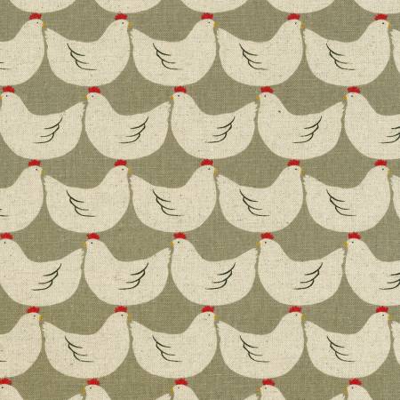 Chickens Grey Canvas