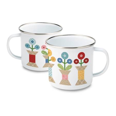 Calico Enamel Tin Mug