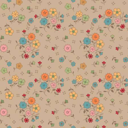 Autumn 107/108in Wide Back Floral Tea Dye